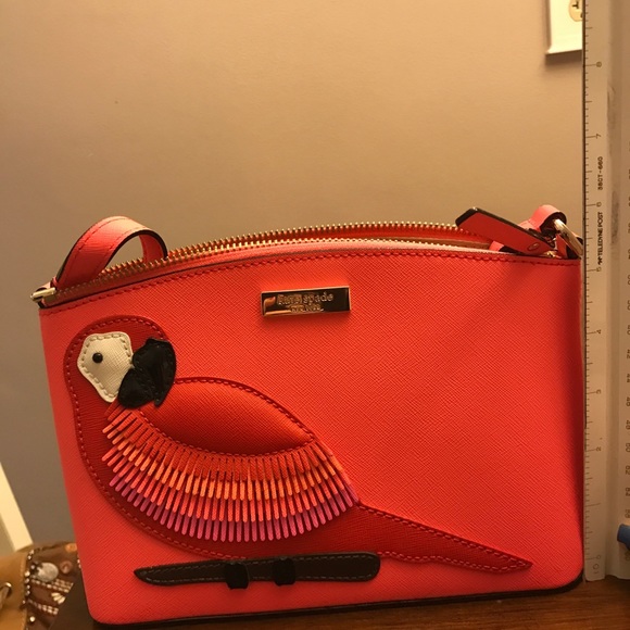 Kate Spade pink parrot crossbody purse - Picture 3 of 5